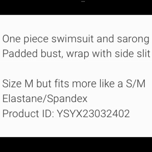 FLAXMAKER Lemons & Tiles Bathing / Swimsuit One Piece w/ Sarong Wrap Sz S / M - Picture 7 of 7